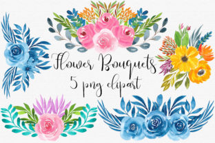Flower Watercolor Bouquets Clip Art