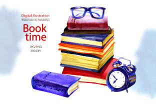 Watercolor Book Cliparts and Illustrations
