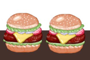 Watercolor Burger Illustrations
