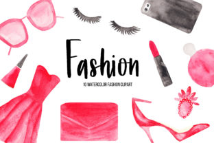 Watercolor Fashion Clipart and Illustrations