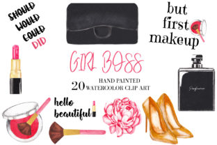 Watercolor Fashion, Cosmetic Clipart