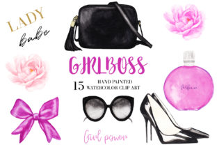 Watercolor Fashion Cosmetic Clipart and Illustrations