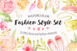 Watercolor Fashion Style Set & Illustrations