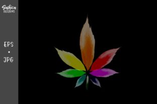 Watercolor Marijuana Leaf Vector and Illustrations