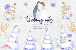 Watercolor Wedding Cakes