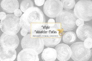 White Watercolor Circles Clipart and Illustrations